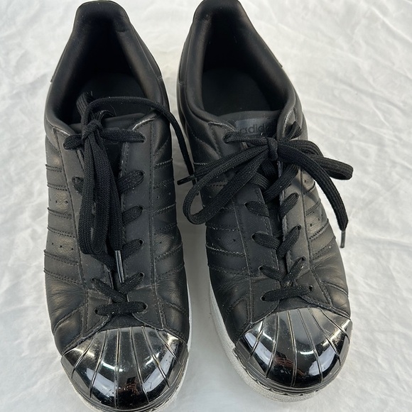 Adidas Superstar Metallic Toe Leather Sneakers - Picture 3 of 10